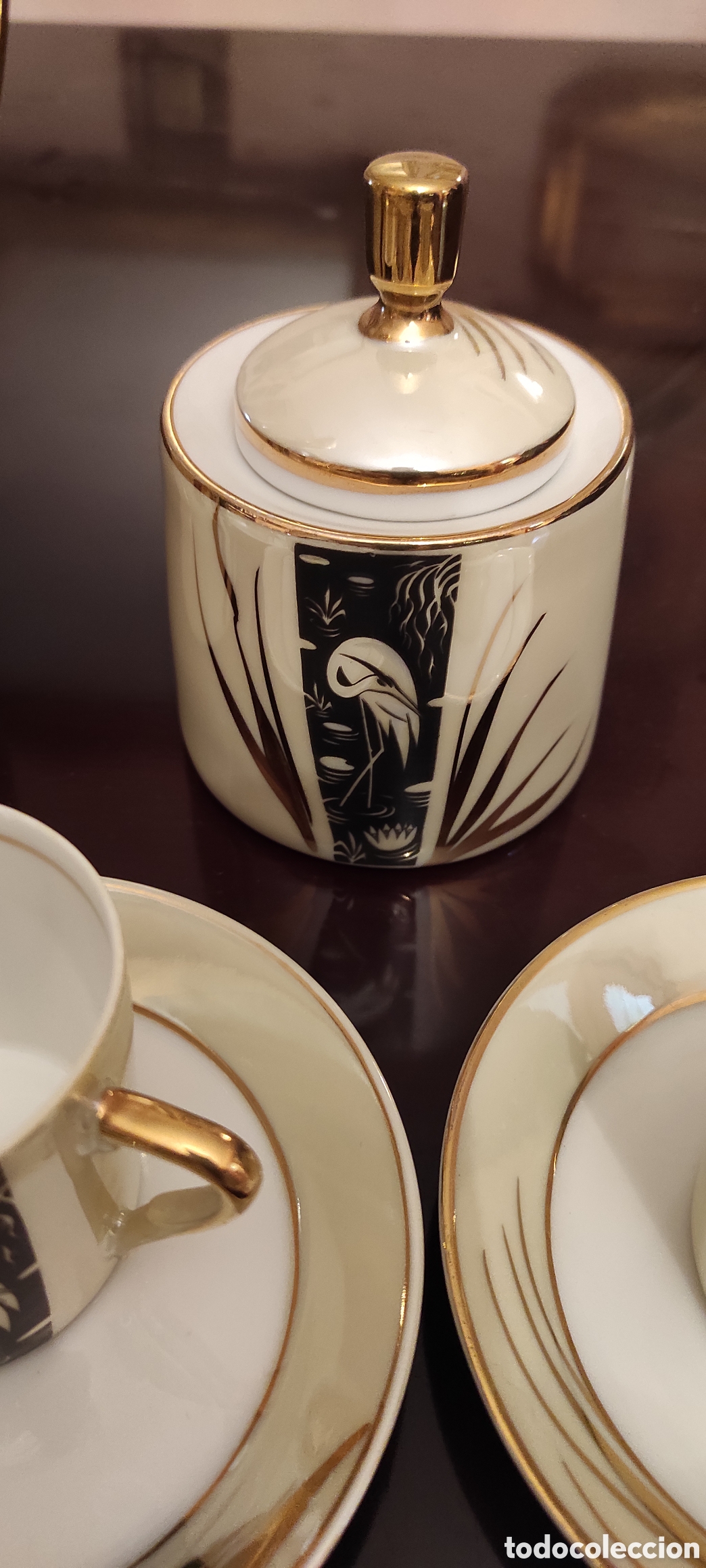 Antig&uuml;edades: Antiguo juego de caf&eacute; de 12 servicios - Foto 5