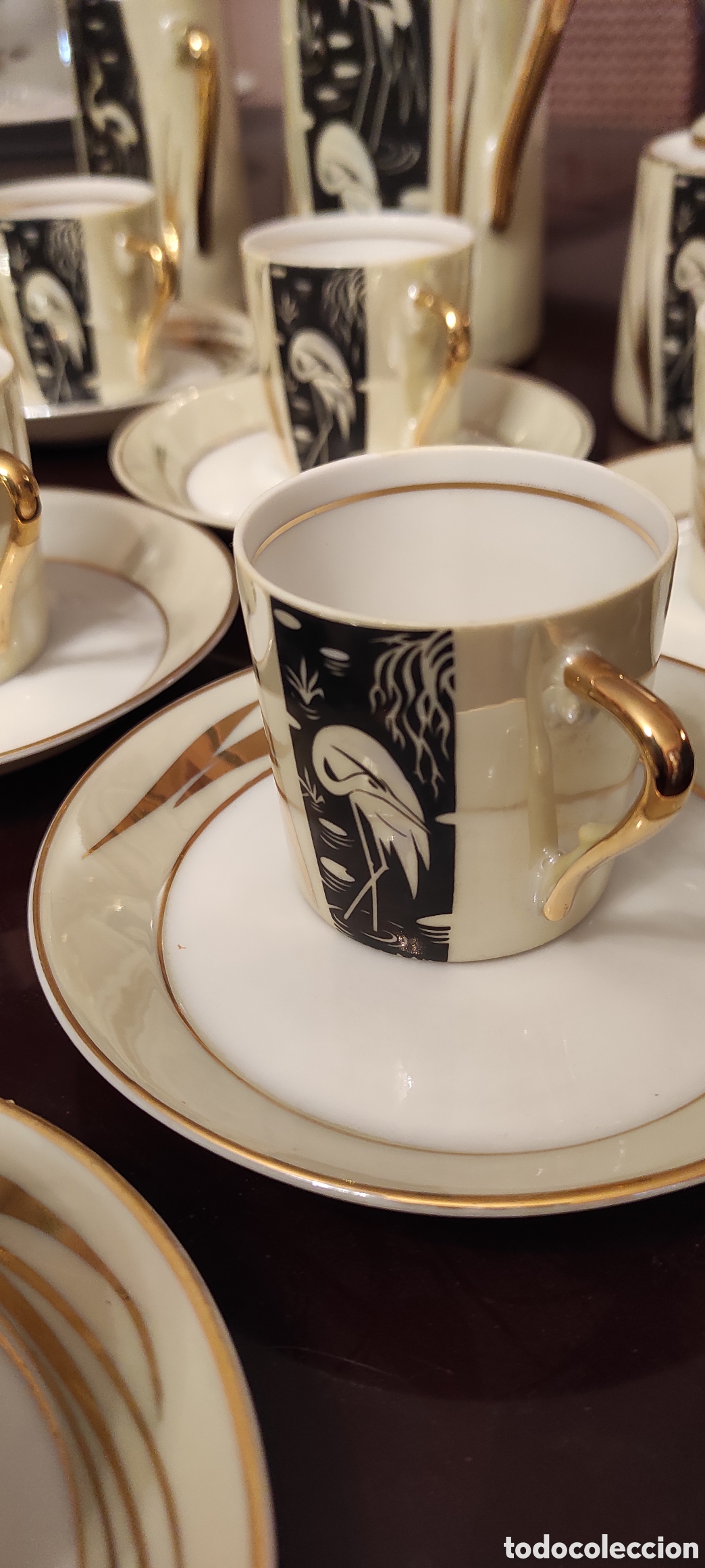 Antig&uuml;edades: Antiguo juego de caf&eacute; de 12 servicios - Foto 7