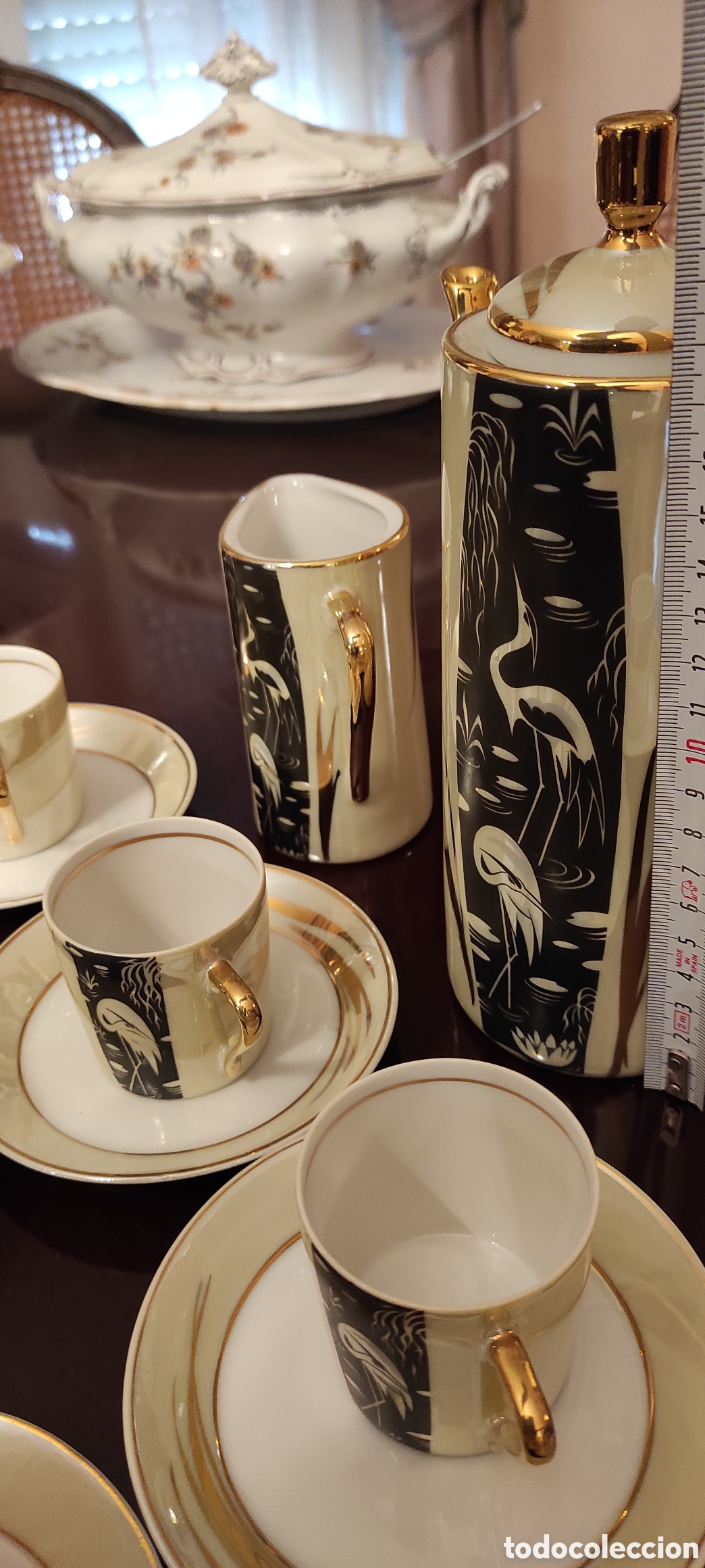 Antig&uuml;edades: Antiguo juego de caf&eacute; de 12 servicios - Foto 11