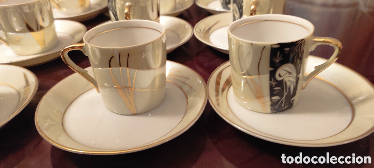 Antig&uuml;edades: Antiguo juego de caf&eacute; de 12 servicios - Foto 17
