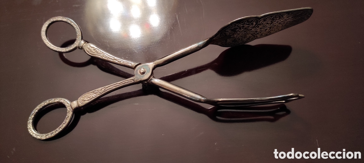 Antig&uuml;edades: Juego de par de pinzas para servir - Foto 9