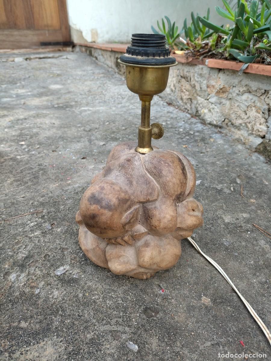 Antig&uuml;edades: lampara budha de madera - Foto 6