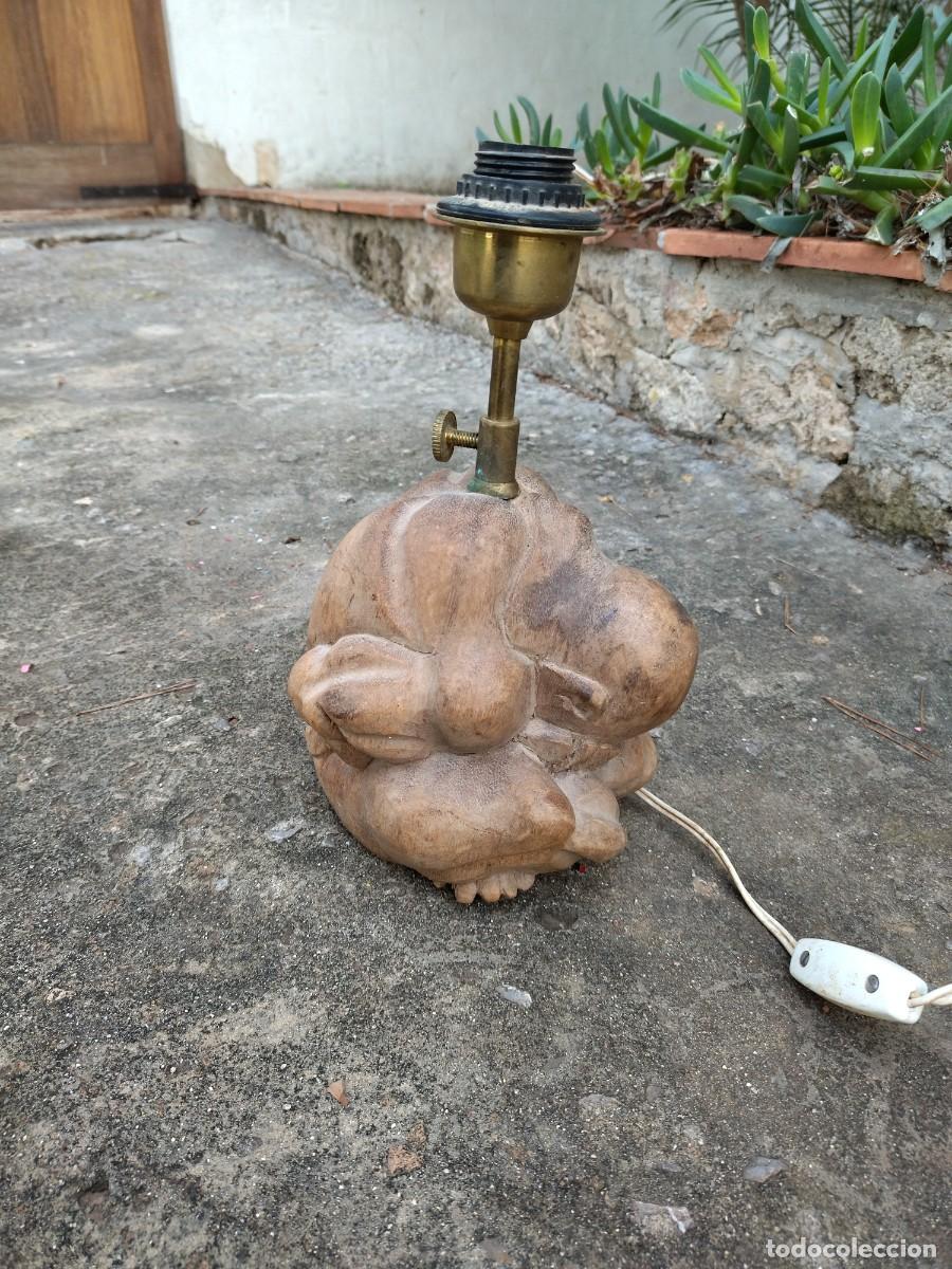 Antig&uuml;edades: lampara budha de madera - Foto 11