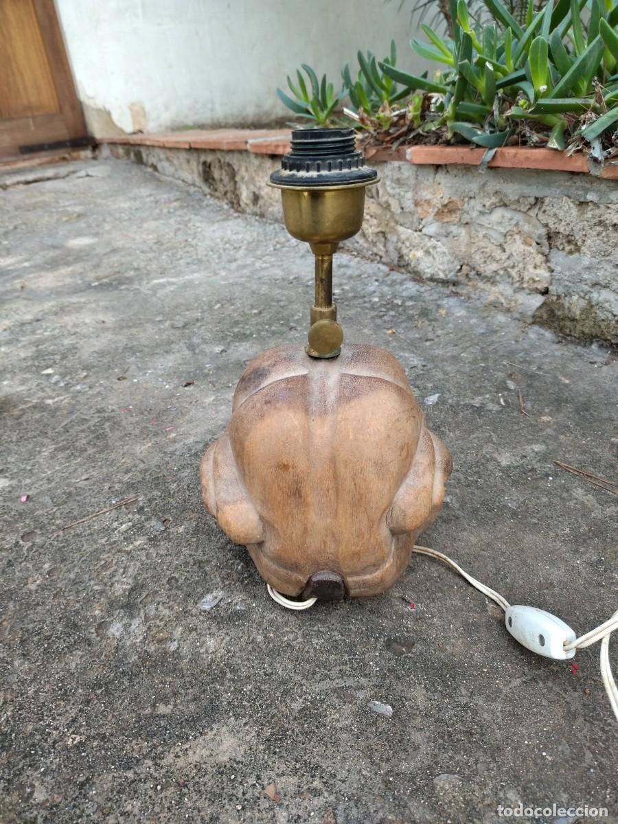 Antig&uuml;edades: lampara budha de madera - Foto 12
