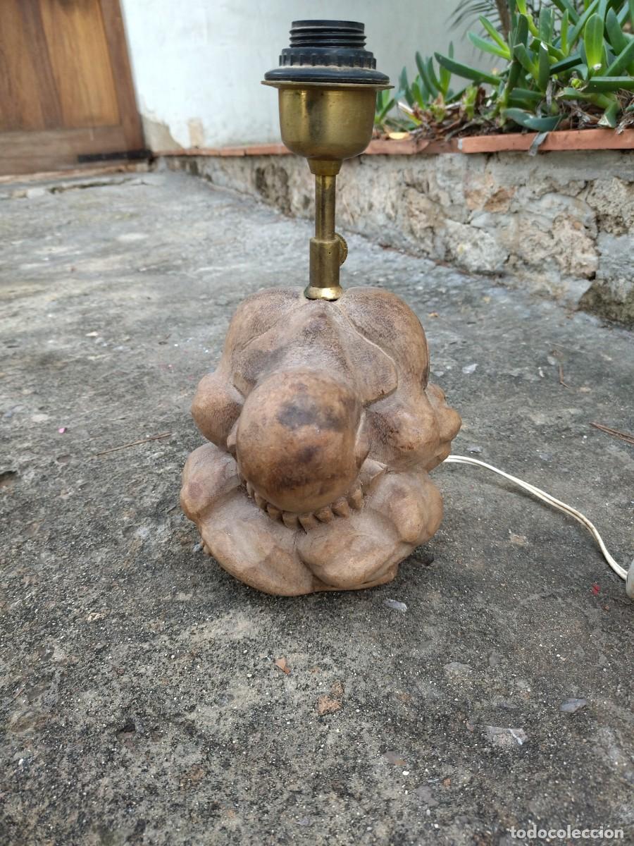 Antig&uuml;edades: lampara budha de madera - Foto 14