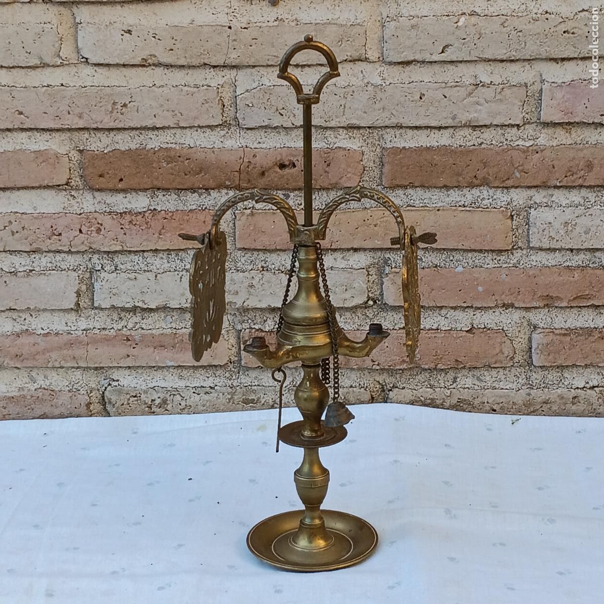 Antig&uuml;edades: 1 )VELON ESPA&Ntilde;OL ANTIGUO EN BRONCE. - Foto 2