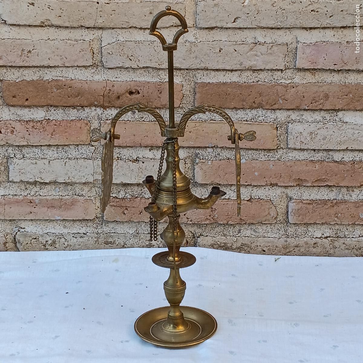 Antig&uuml;edades: 1 )VELON ESPA&Ntilde;OL ANTIGUO EN BRONCE. - Foto 3