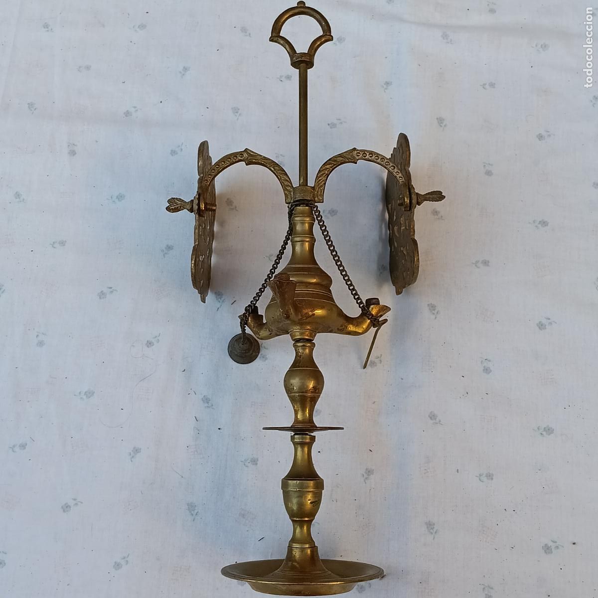 Antig&uuml;edades: 1 )VELON ESPA&Ntilde;OL ANTIGUO EN BRONCE. - Foto 6