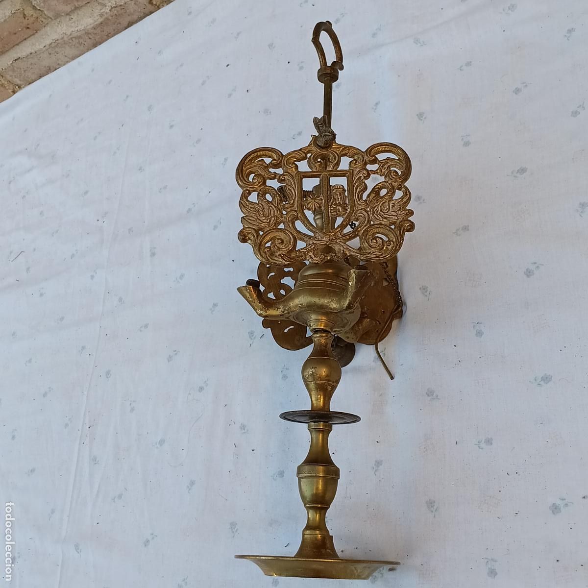 Antig&uuml;edades: 1 )VELON ESPA&Ntilde;OL ANTIGUO EN BRONCE. - Foto 7