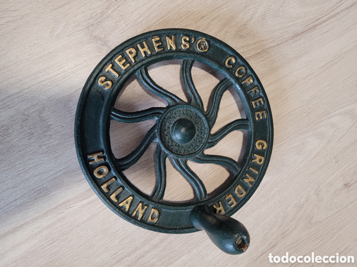 Antig&uuml;edades: VOLANTE de MOLINILLO DE CAF&Eacute; DE STEPHENS&acute;O COFFEE GRINDER HOLLAND - 19 cm. - Original
