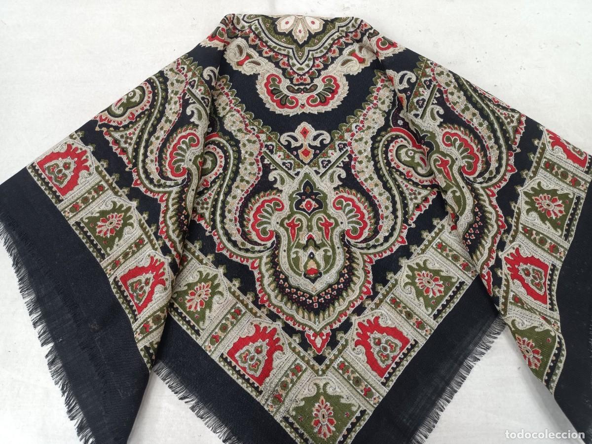 Antig&uuml;edades: Pa&ntilde;uelo de merino estampado - Foto 2