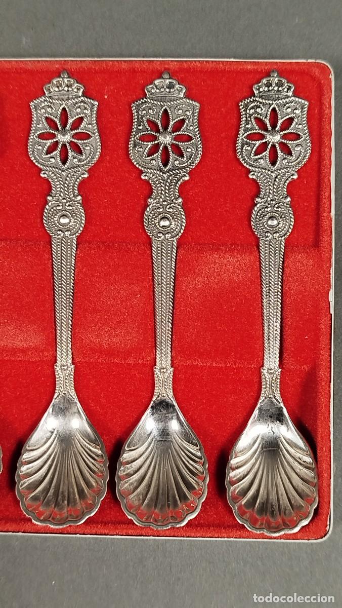 Antig&uuml;edades: LOTE DE CUCHARILLAS DE POSTRE NORUEGAS - Foto 3