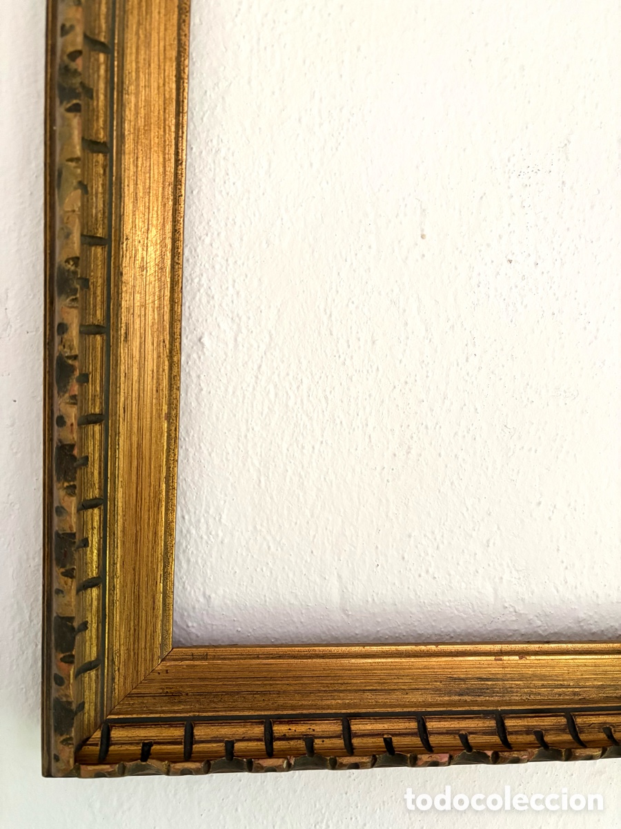 Antig&uuml;edades: ANTIGUO MARCO MADERA DORADA - Foto 3
