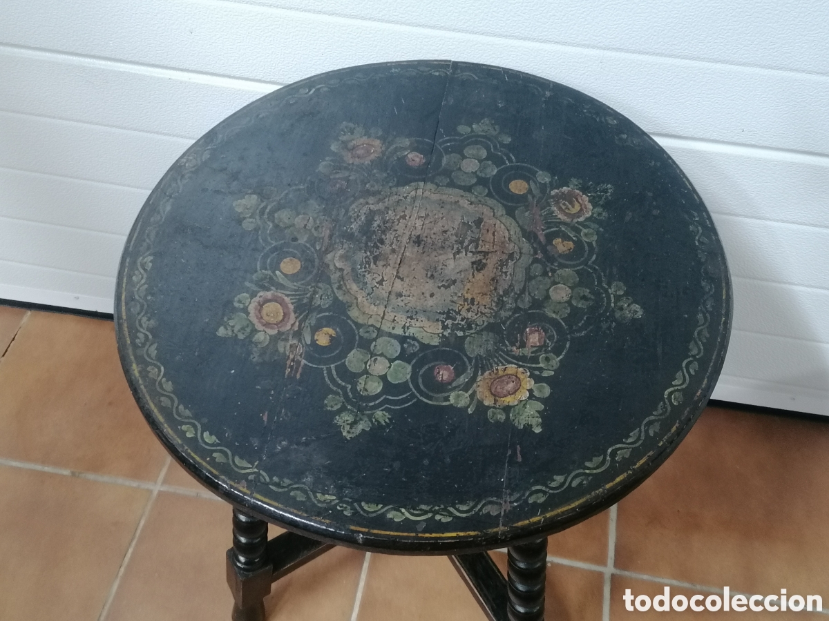 Antig&uuml;edades: Mesa auxiliar antigua - Foto 4
