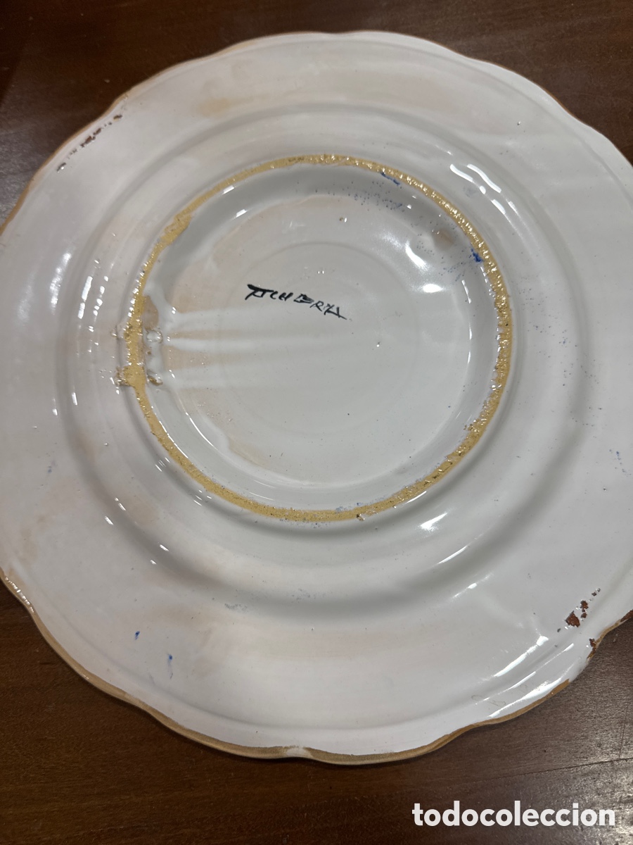 Antig&uuml;edades: Plato decorativo de Talavera - Foto 2