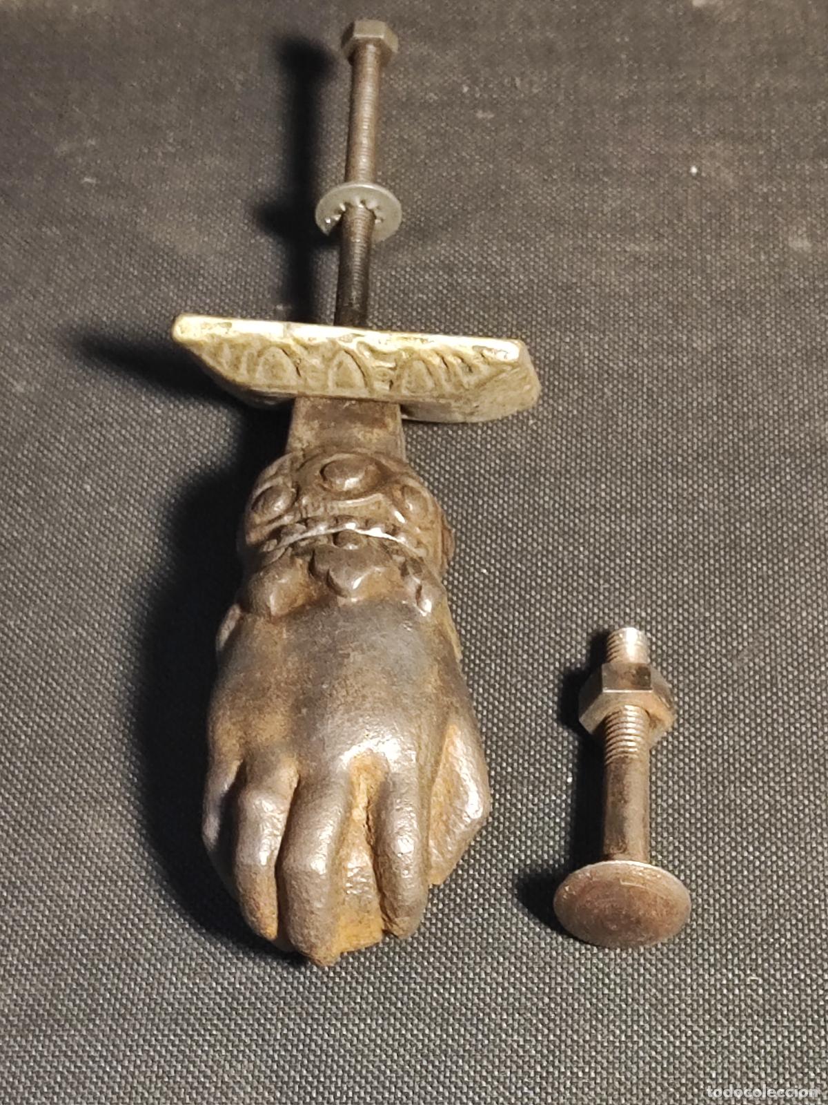 Antig&uuml;edades: PICAPORTE, ALDABA, MANO DE HIERRO ,COMPLETO - Foto 1