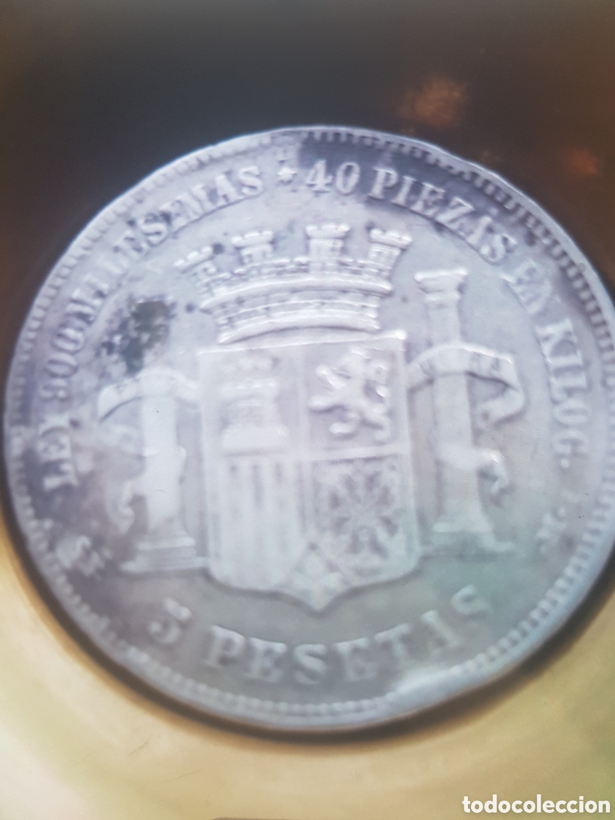Antig&uuml;edades: Duro de plata maciza a&ntilde;o 1870 - Foto 1