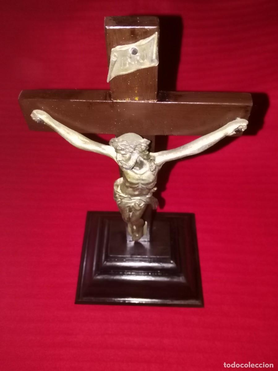 Antig&uuml;edades: Crucifijo de sobremesa - Foto 5