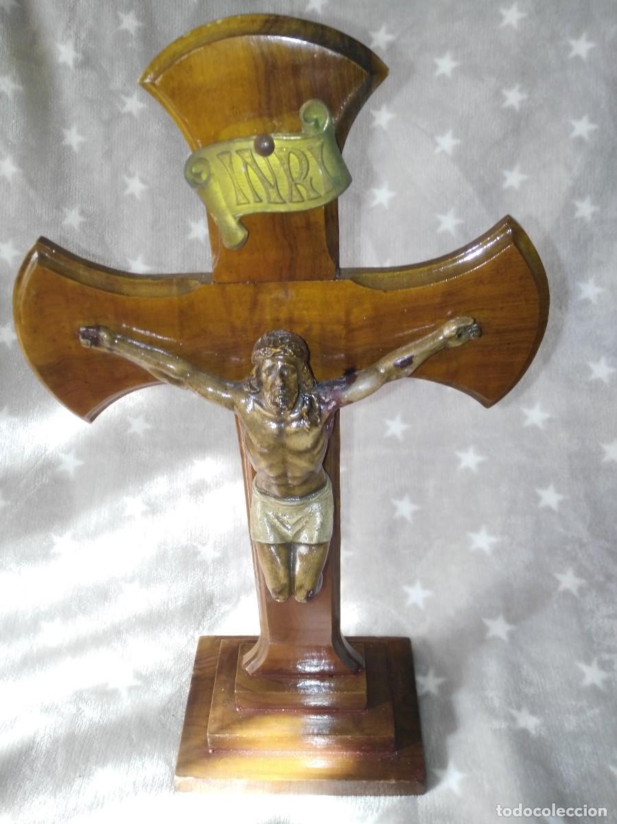 Antig&uuml;edades: Crucifijo de sobremesa - Foto 2
