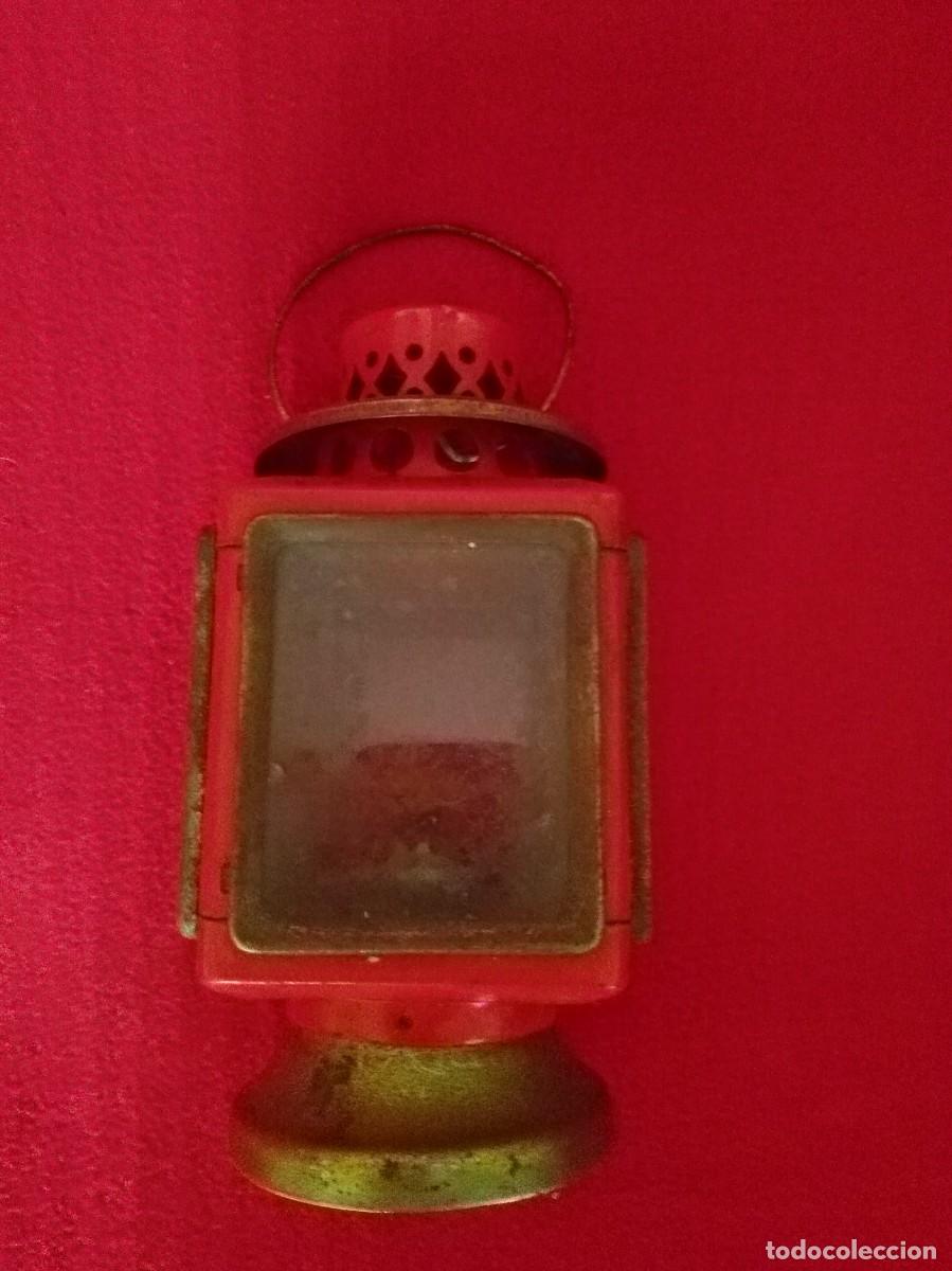 Antig&uuml;edades: ANTIGUO FAROL DE COLOR ROJO - Foto 2