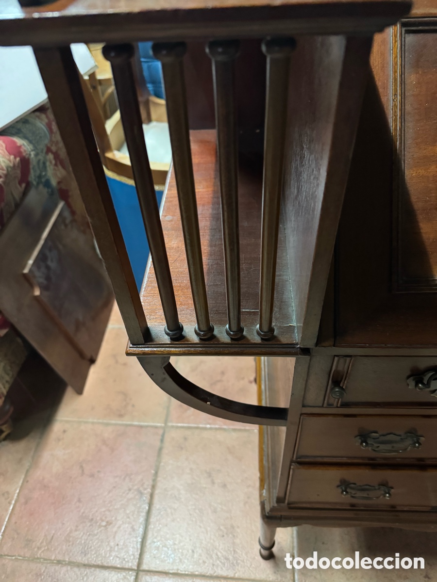 Antig&uuml;edades: Bureau escritorio en caoba - Foto 3