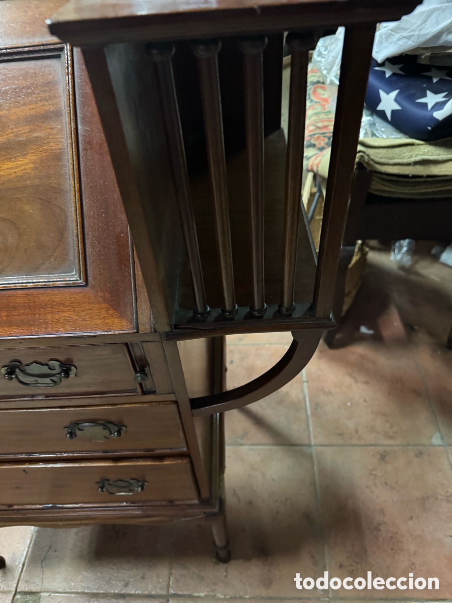 Antig&uuml;edades: Bureau escritorio en caoba - Foto 4