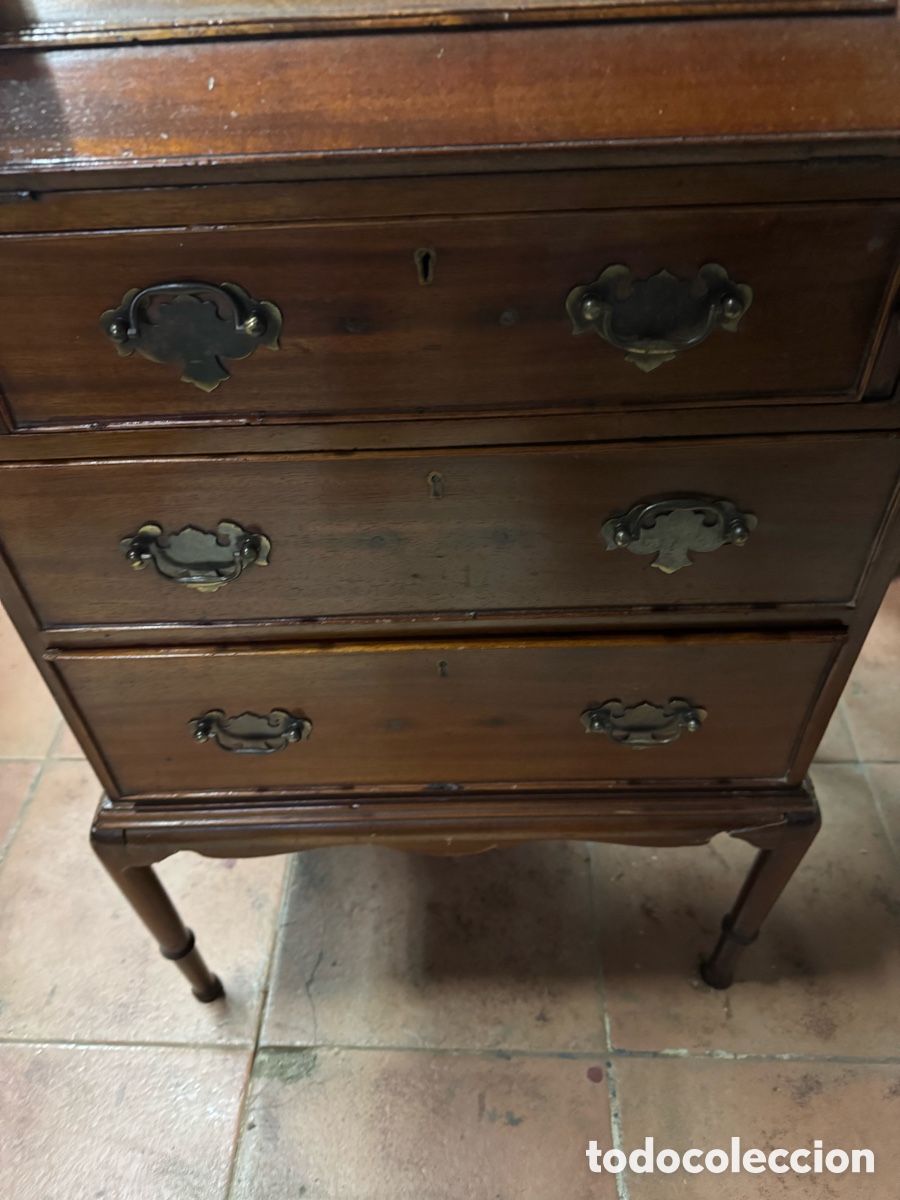 Antig&uuml;edades: Bureau escritorio en caoba - Foto 5