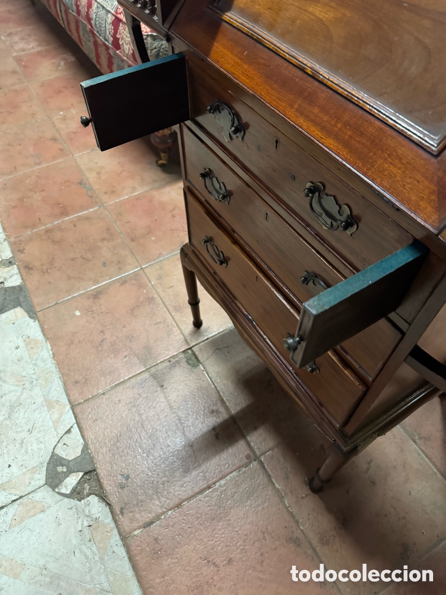 Antig&uuml;edades: Bureau escritorio en caoba - Foto 6