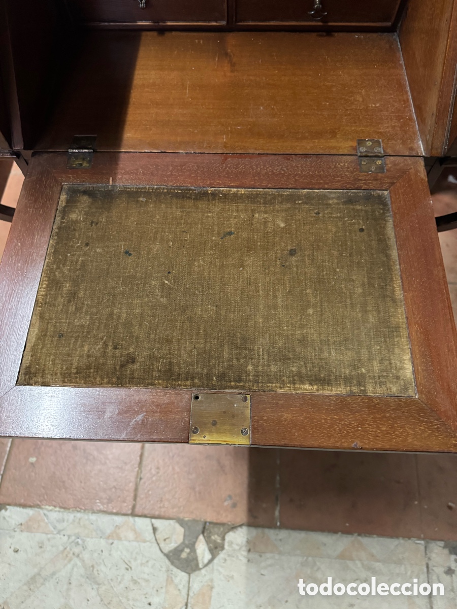 Antig&uuml;edades: Bureau escritorio en caoba - Foto 9
