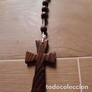 Antig&uuml;edades: ROSARIO DE MADERA DE 78 CM - Foto 2