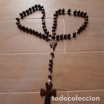 Antig&uuml;edades: ROSARIO DE MADERA DE 78 CM - Foto 4