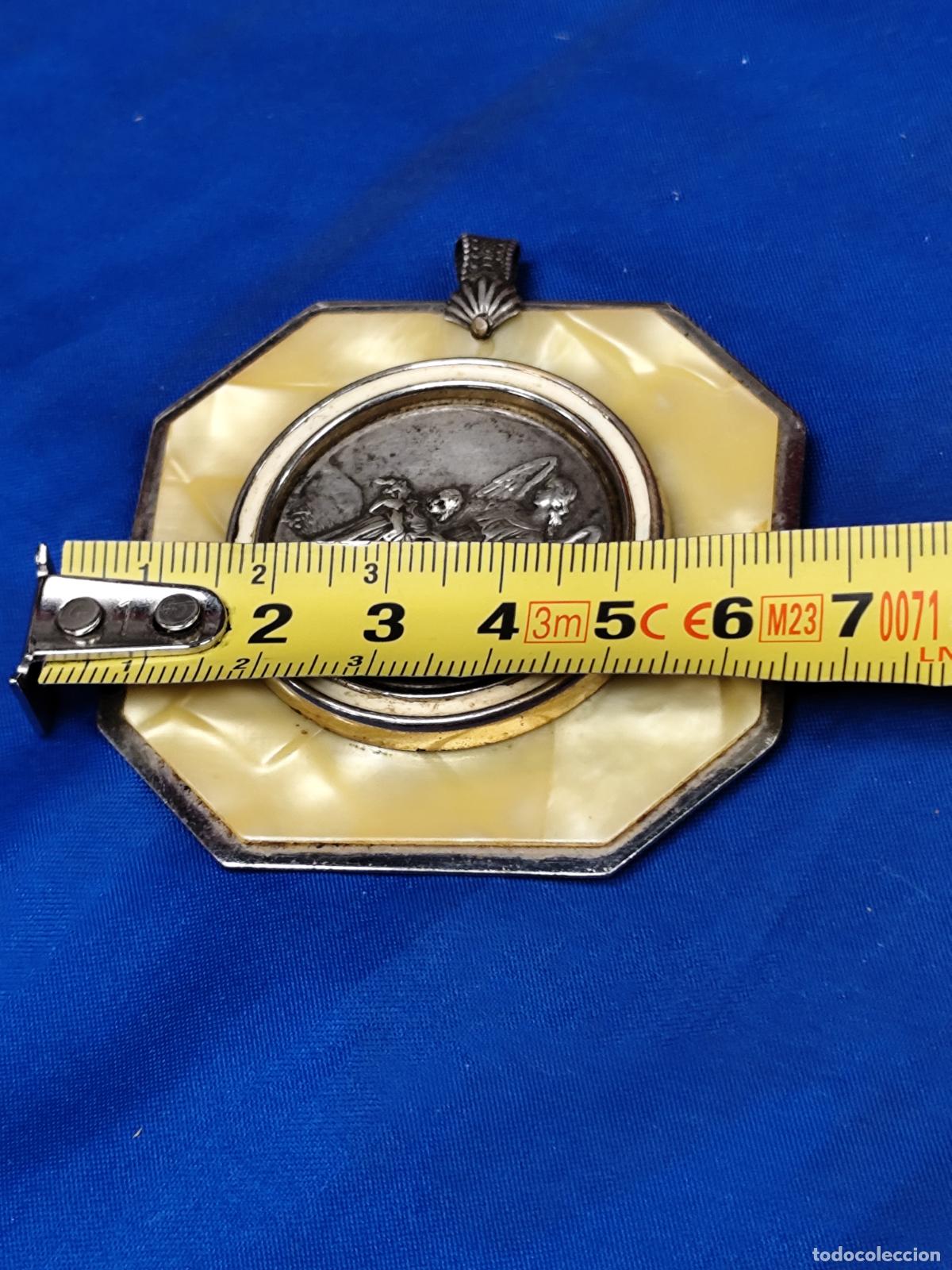 Antig&uuml;edades: Medalla de cuna, angel de la guarda. - Foto 7