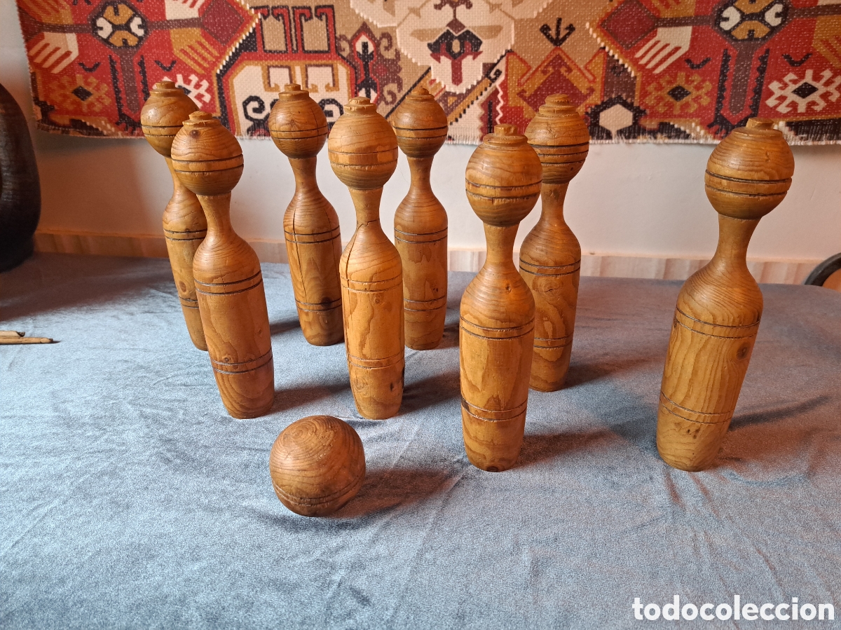 Antig&uuml;edades: JUEGO DE BOLOS ANTIGUOS - Foto 2