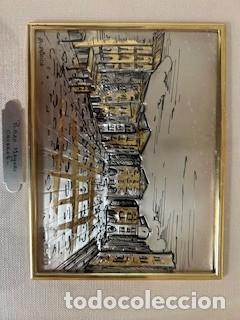 Antig&uuml;edades: Cuadro Plaza mayor C&aacute;ceres en placa de plata - Foto 4