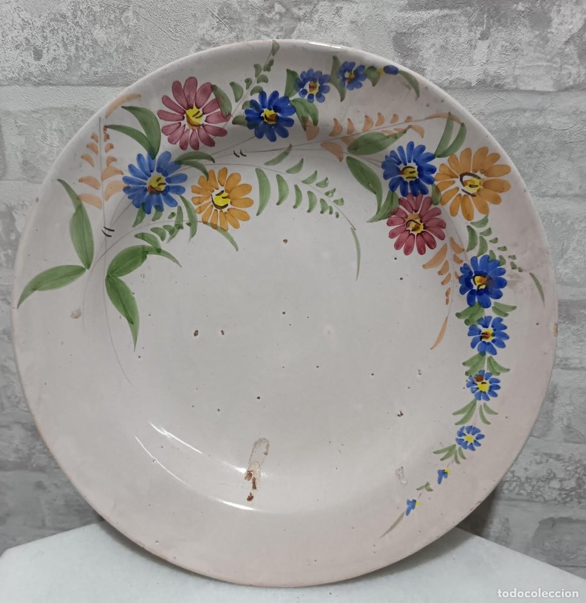 Antig&uuml;edades: PLATO ANTIGUO DE MANISES DE 33,5 CMS. DE DIAMETRO - Foto 1
