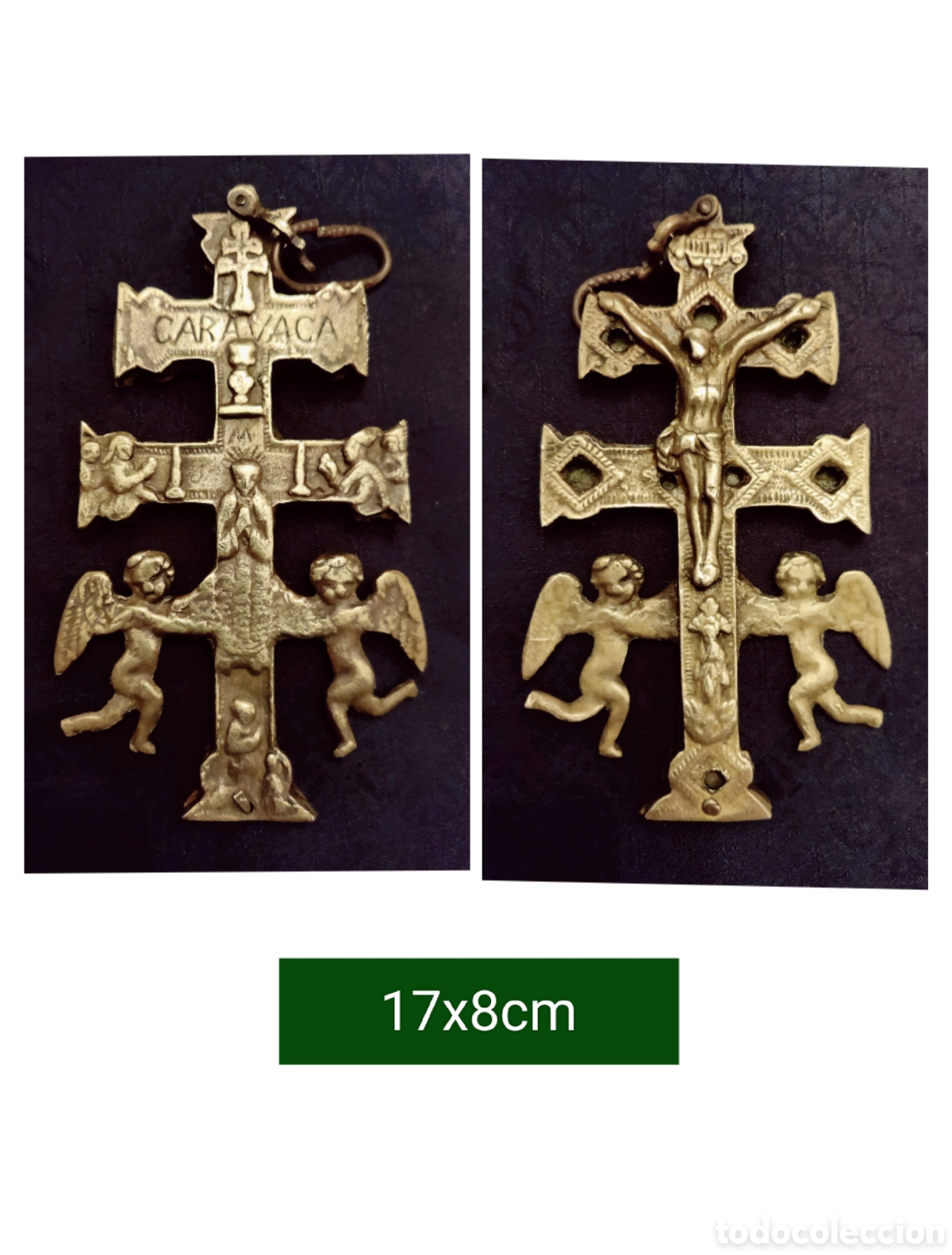 Antig&uuml;edades: Cruz de Caravaca 17cm - Foto 1