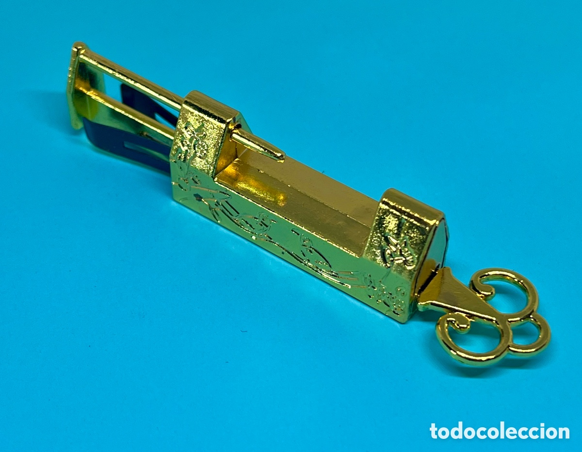 Antig&uuml;edades: CANDADO CHINO DORADO CON LLAVE - Foto 3
