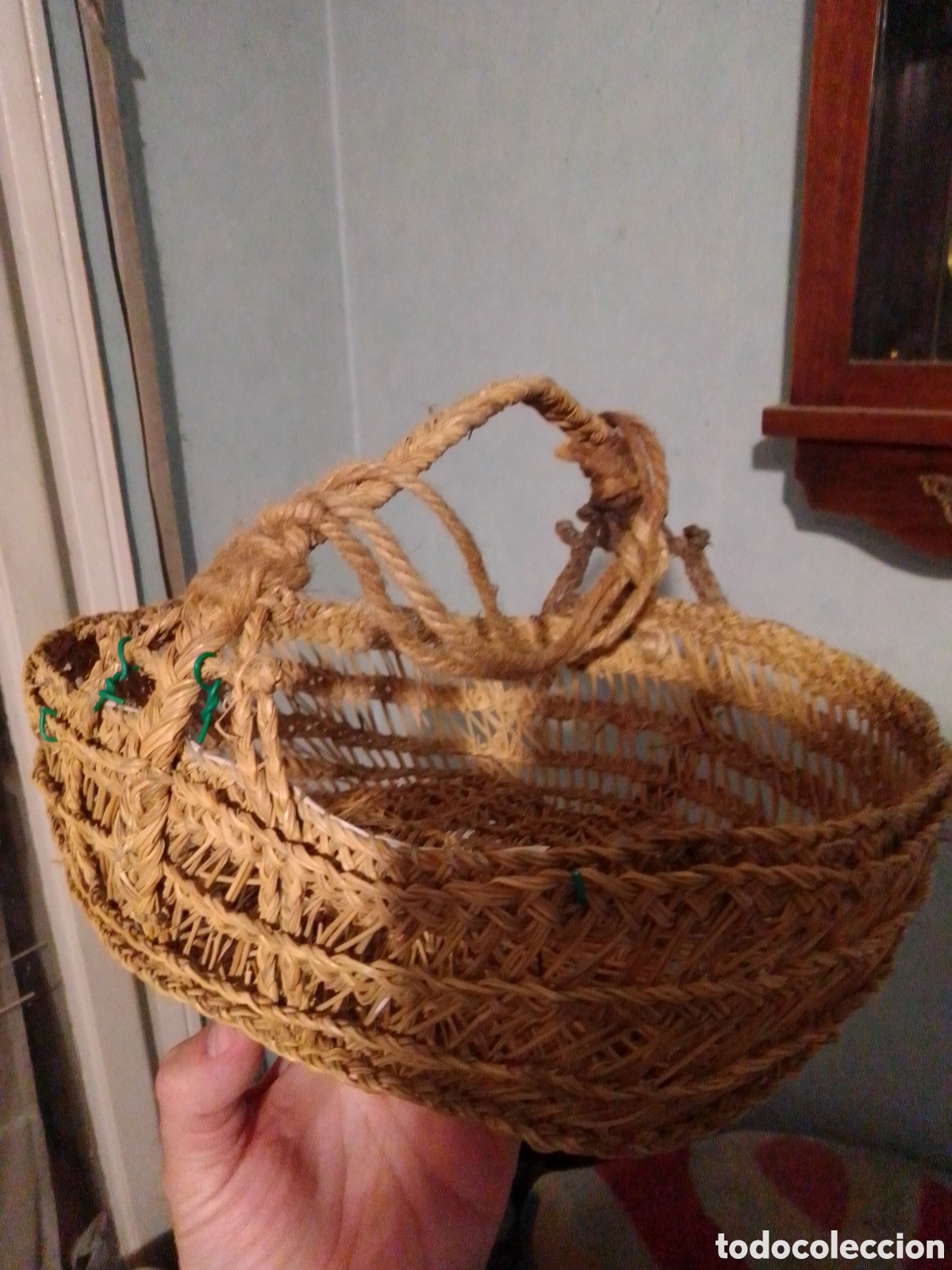 Antig&uuml;edades: Capazo antiguo de esparto - Foto 1