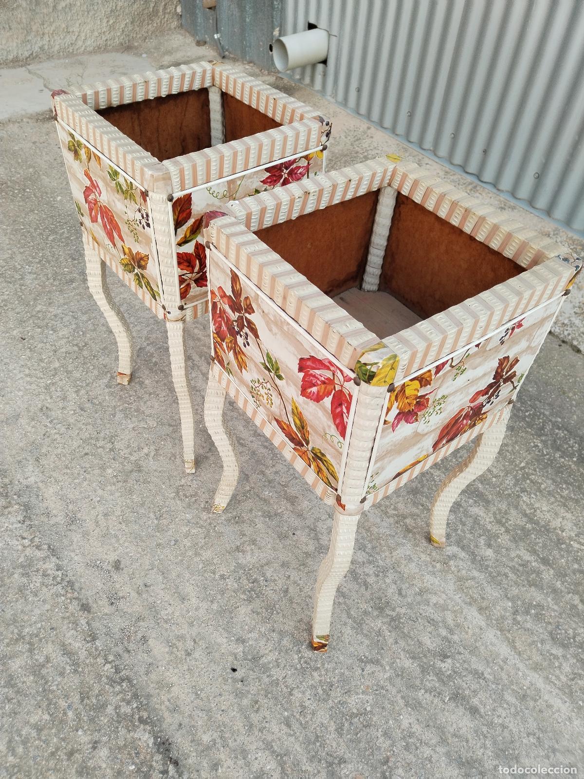 Antig&uuml;edades: pareja de maceteros vintage - Foto 10