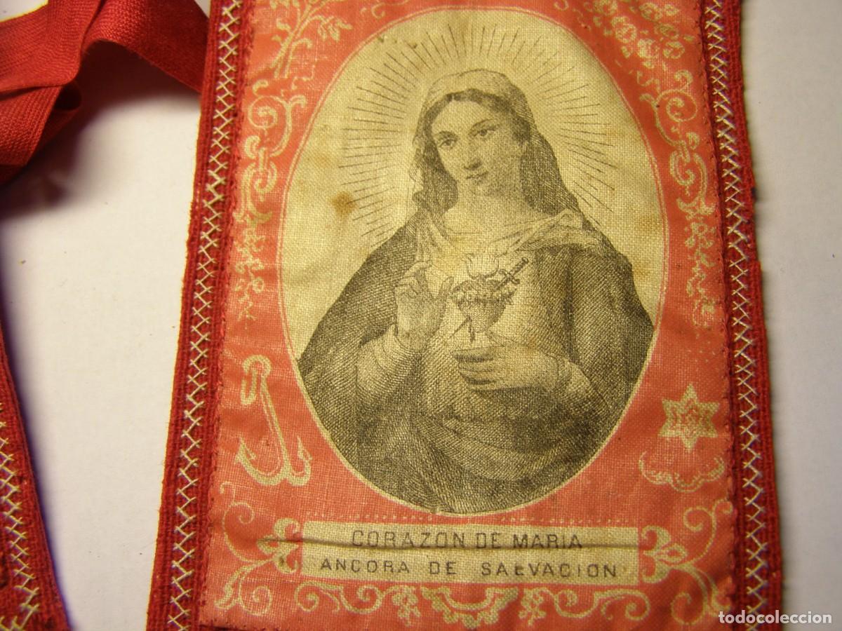 Antig&uuml;edades: Antiguo y gran escapulario de tela. - Foto 3