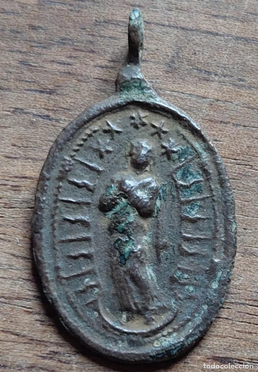 Antig&uuml;edades: Antigua medalla San Jacinto e inmaculada - Foto 2