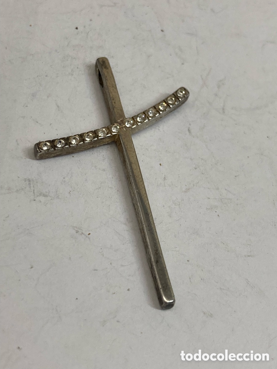 Antig&uuml;edades: Cruz de plata y engastado C398 - Foto 1