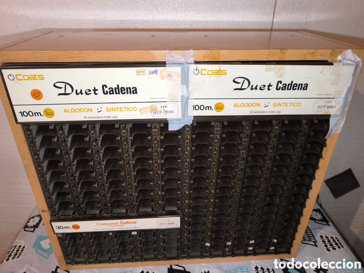 Antig&uuml;edades: Mueble Fabra y Coats hilos Duet Cadena - Foto 2