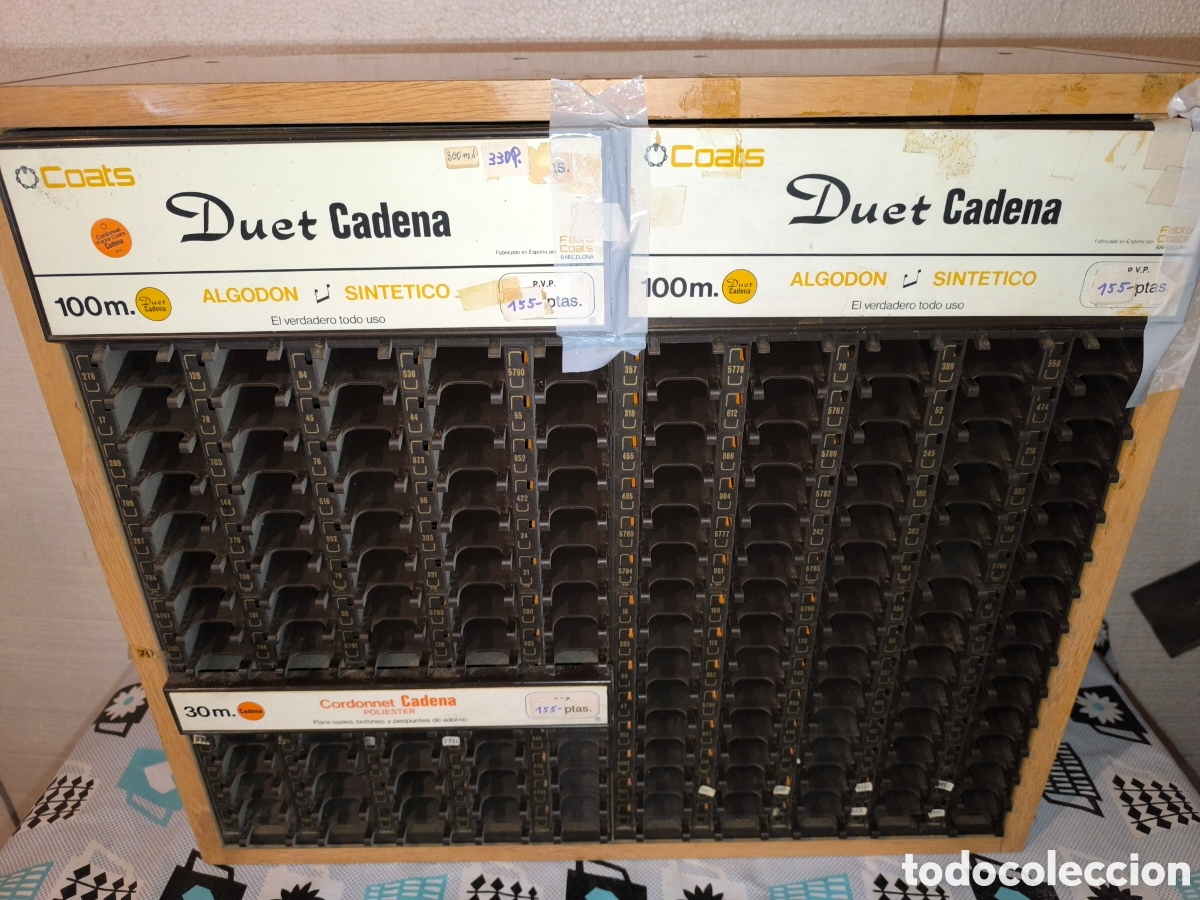 Antig&uuml;edades: Mueble Fabra y Coats hilos Duet Cadena - Foto 6
