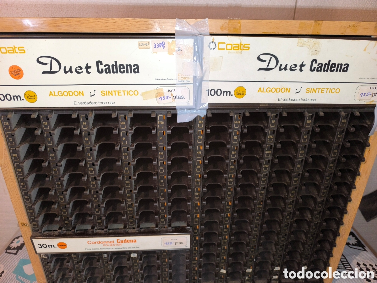 Antig&uuml;edades: Mueble Fabra y Coats hilos Duet Cadena - Foto 11