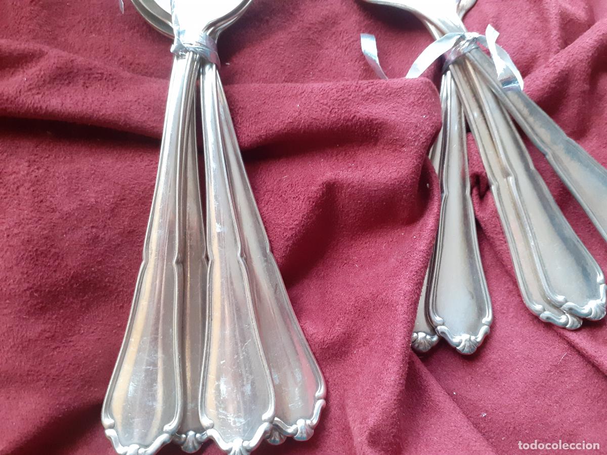 Antig&uuml;edades: 10 cubiertos ba&ntilde;o de plata - Foto 2