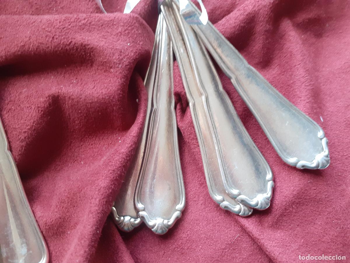 Antig&uuml;edades: 10 cubiertos ba&ntilde;o de plata - Foto 4
