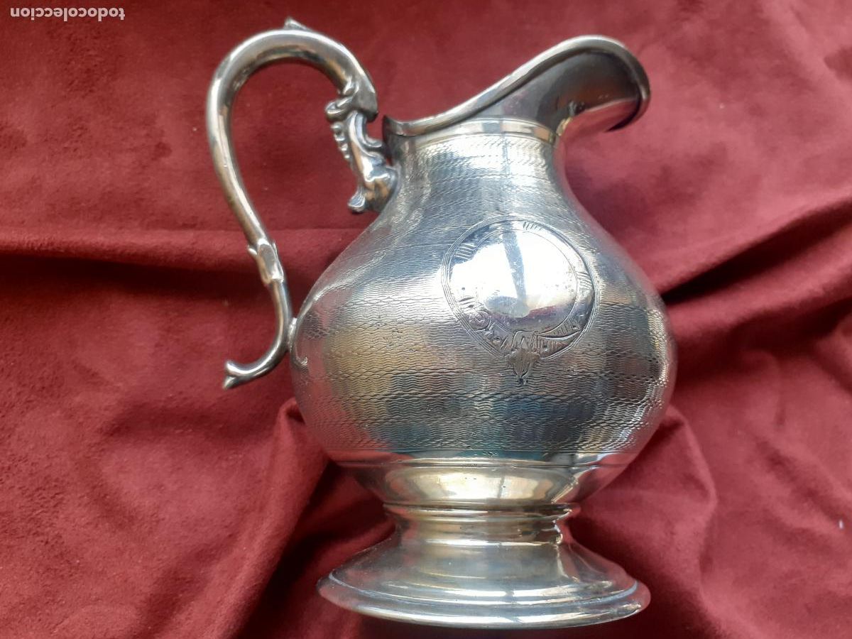 Antig&uuml;edades: Jarra de leche ba&ntilde;o de plata - Foto 1