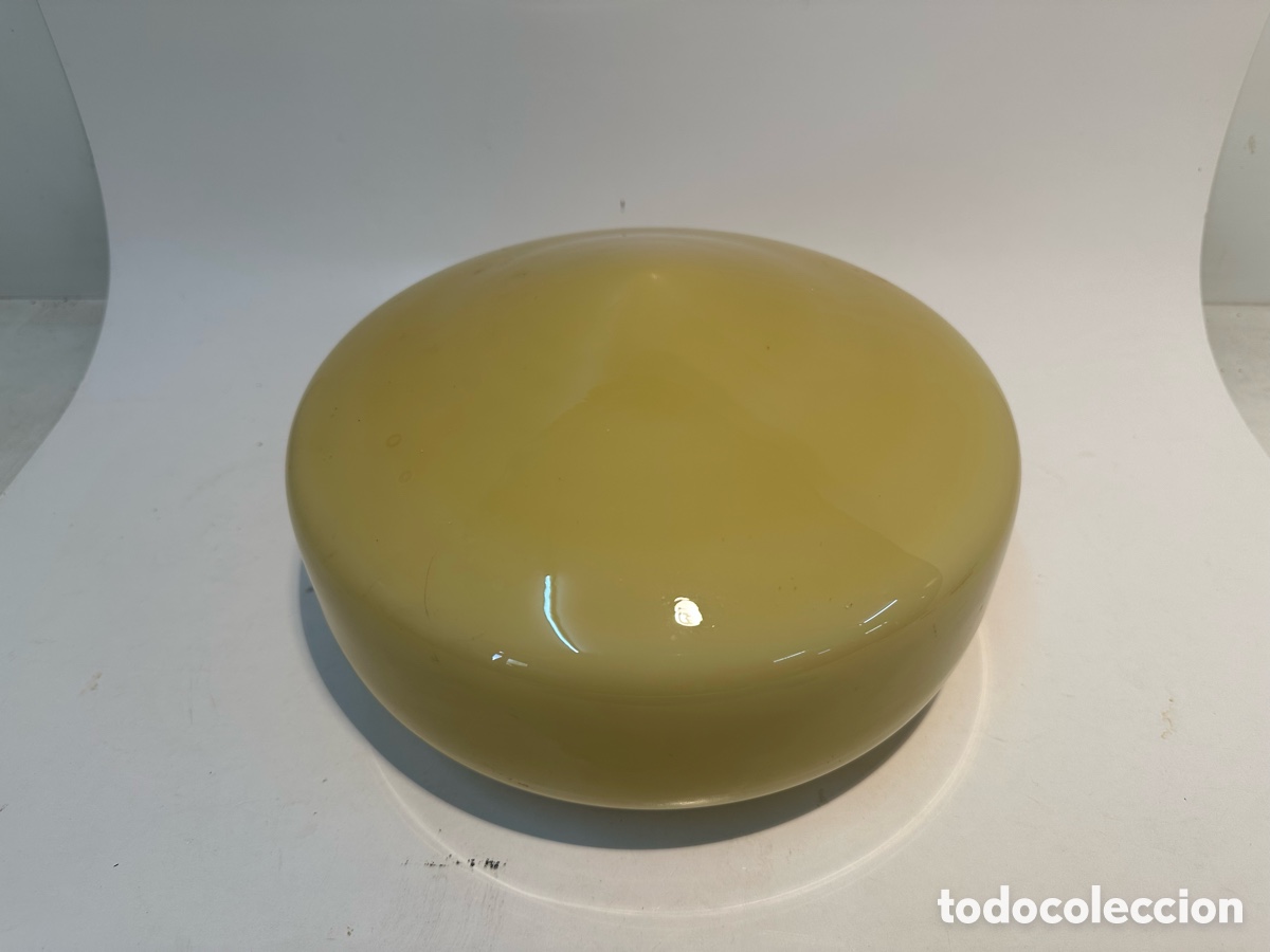Antig&uuml;edades: ANTIGUA TULIPA OPALINA AMARILLA ART DECO. - Foto 2