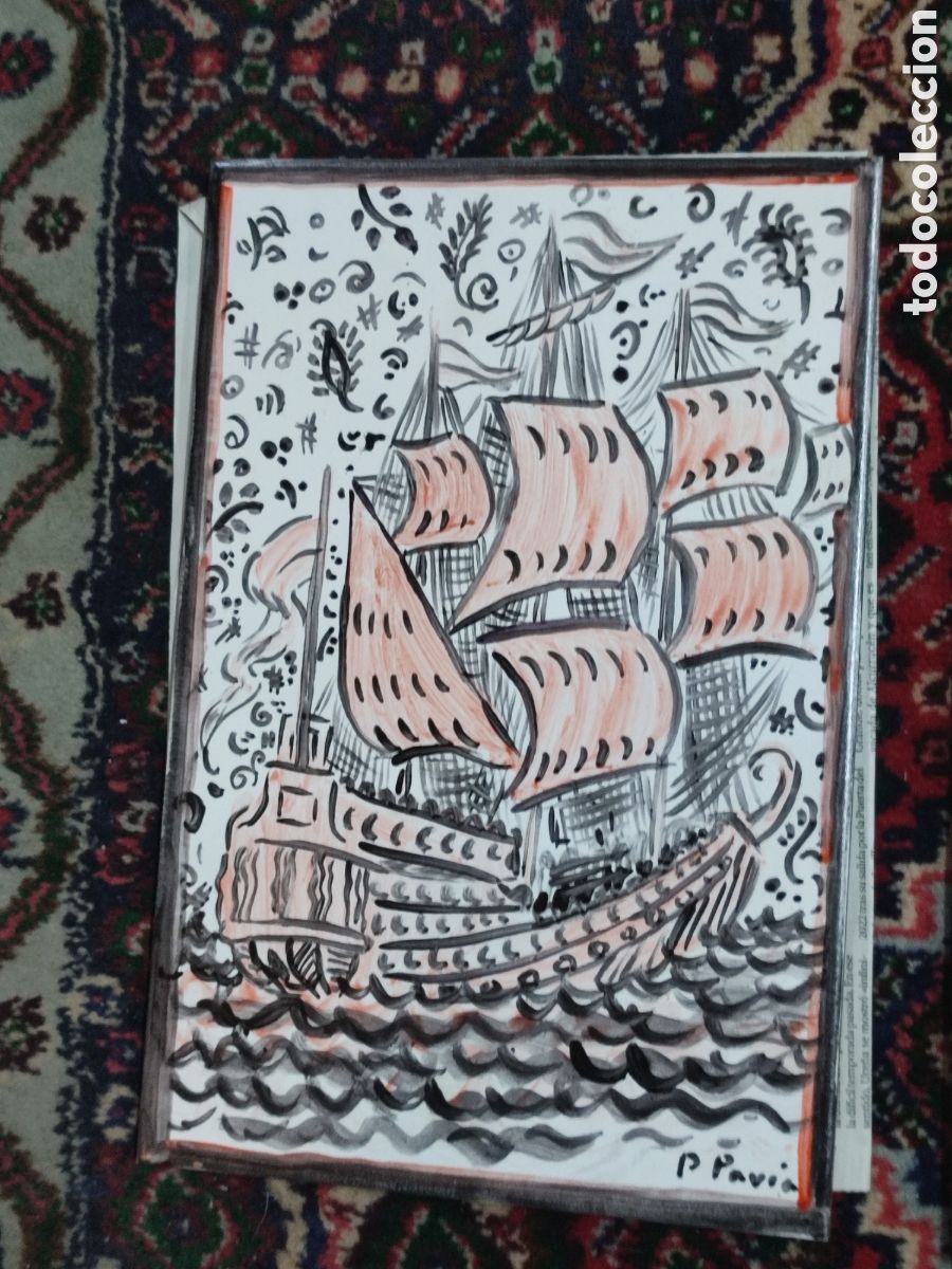 Antig&uuml;edades: Dos azulejos estilo Socarrats con barcos - Foto 3